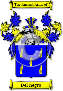 Del negro Family Crest Download (jpg) Legacy Series - 150 DPI